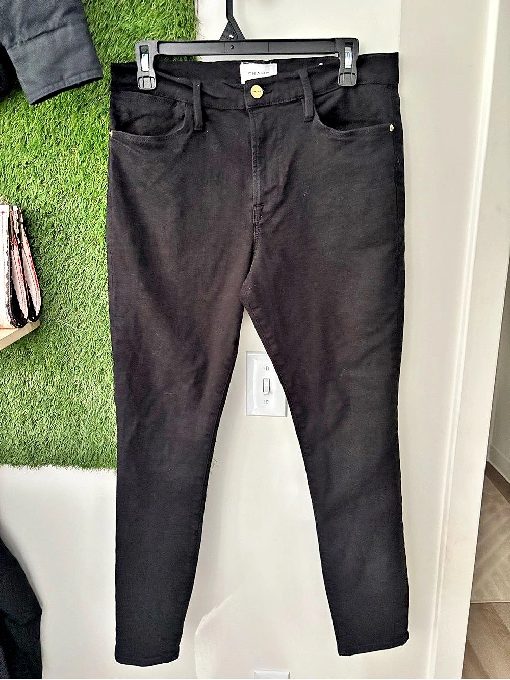 FRAME Le High Skinny Jeans Black Skinny Jeans Waist 31